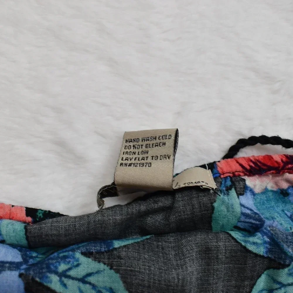 Hawaiian Floral Maxi Dress Sz S Tasseled Tropical Boho Cruisewear Beach Travel - Picture 13 of 16